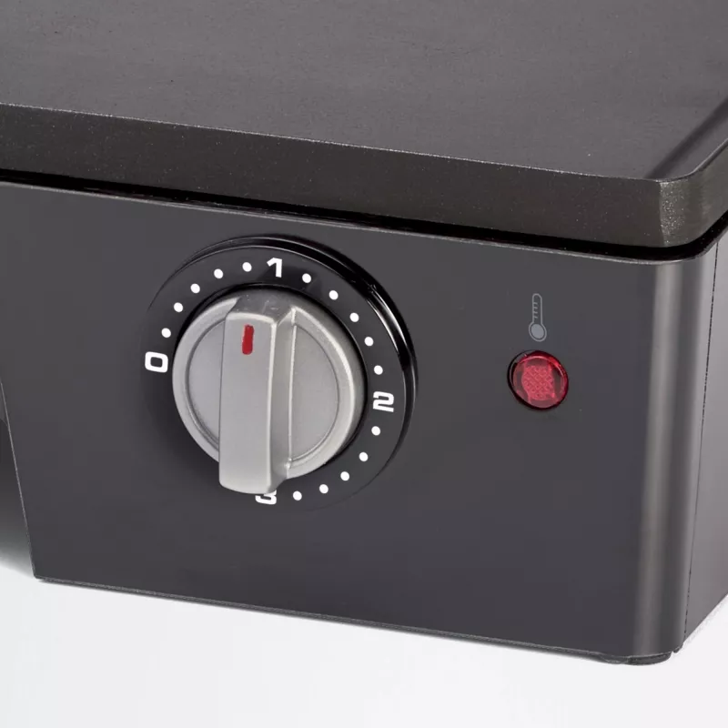 Ariete 1916 Multi Grill 3 w 1 - Grill elektryczny, Barbecue, płyta gładka i żebrowana - otwarcie 180° - Regulowany termostat - 2400 W - Czarny