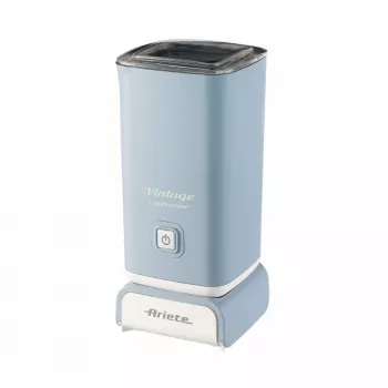 Ariete 2878 Vintage Spieniacz do Mleka do Cappuccino, Herbaty, Gorącej i Zimnej Czekolady, Napojów Błyskawicznych, 500 W, Kolor Pastelowy Błękitny
