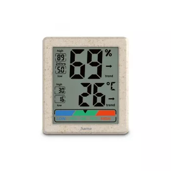 Czujnik temperatury i wilgotności wewnętrznej Hama Ponza wolnostojący na baterie AAA