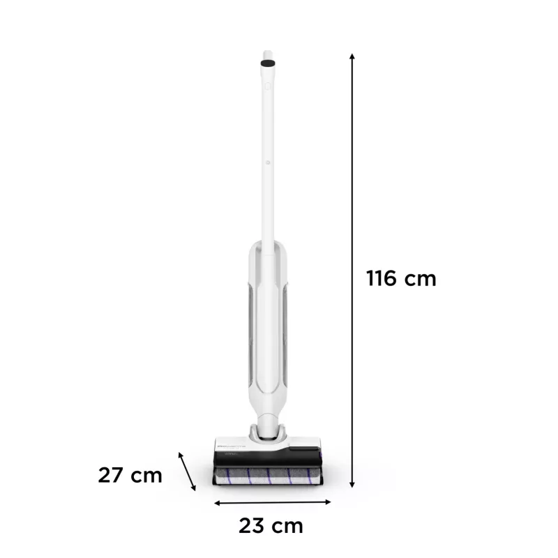 Rowenta X Clean 10 Odkurzacz pionowy 2-w-1 Akumulatorowy Na mokro i sucho Bezworkowy 200 W Srebrny, Biały