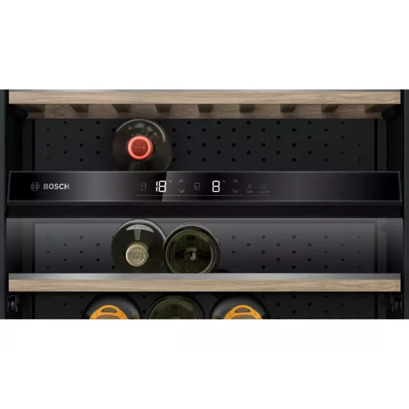 Bosch Serie 6 KWK36ABGA lodówka do wina Kompresorowa lodówka do wina Wolnostojąca Czarna 199 butelek