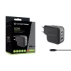 Conceptronic 3-Port 67W GaN USB PD Charger with USB-C Charging kabel, USB-C x 2, USB-A x 1, QC 3.0, PPS