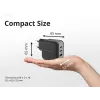 Conceptronic 3-Port 67W GaN USB PD Charger with USB-C Charging kabel, USB-C x 2, USB-A x 1, QC 3.0, PPS