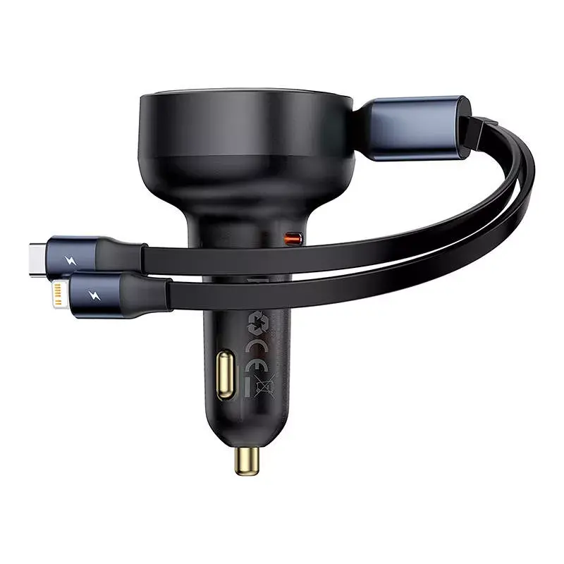 Ładowarka samochodowa z kablem USB Baseus Enjoyment Pro 60W