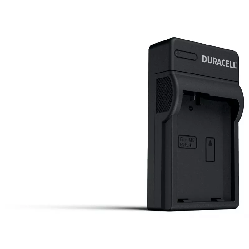 Ładowarka do akumulatorów do aparatów cyfrowych Duracell, USB, ładowarka wewnętrzna, Nikon EN-EL14, czarny, 5 V, 5 V