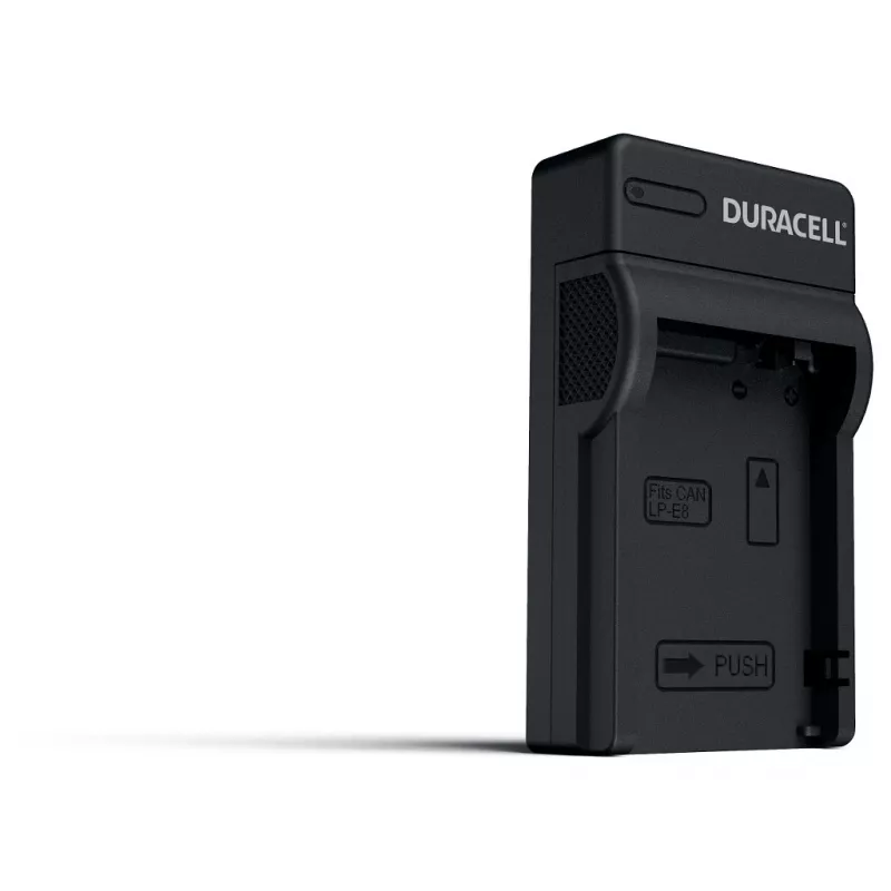 Ładowarka do akumulatorów Duracell DRC5900 USB do użytku wewnętrznego, kompatybilna z Canon LP-E8
