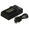 Ładowarka Duracell do akumulatorów aparatów cyfrowych, USB, ładowarka wewnętrzna, Sony NP-FP50, 70, 90, 51, 71, 91, czarna, 5 V, 5 V