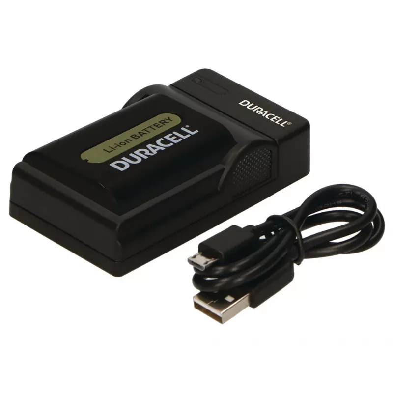 Ładowarka Duracell do akumulatorów aparatów cyfrowych, USB, ładowarka wewnętrzna, Sony NP-FP50, 70, 90, 51, 71, 91, czarna, 5 V, 5 V