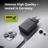 Zasilacz Intenso W65ACC porty USB-A i USB-C czarny