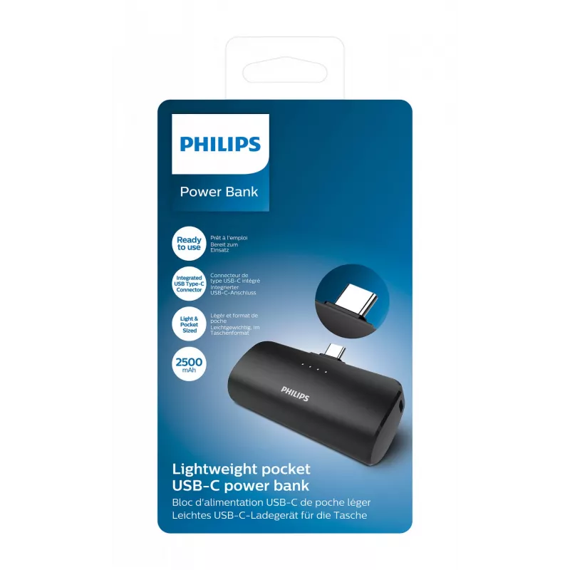 Philips DLP2510C/03 powerbank litowo-jonowy (Li-Ion) 2500 mAh ładowanie bezprzewodowe czarny