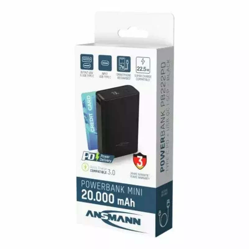 Przenośny akumulator Ansmann PB222PD 20000 mAh