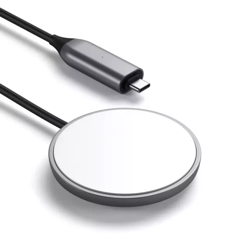 Ładowarka do urządzeń mobilnych Satechi ST-UCQIMCM USB ładowanie bezprzewodowe szary biały