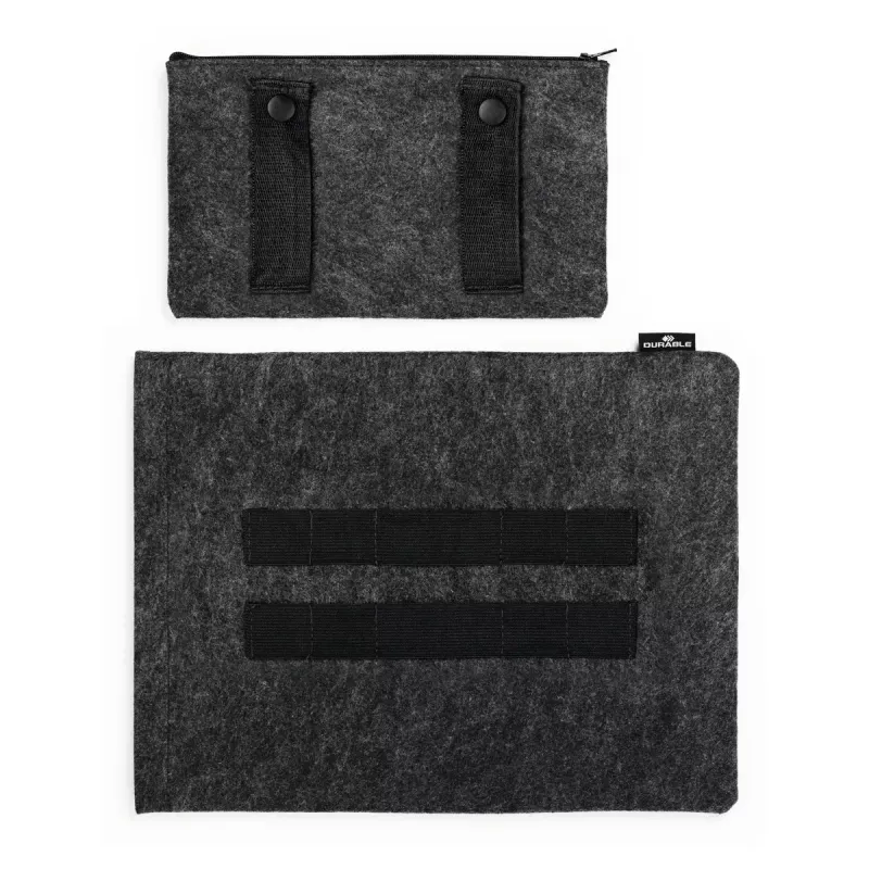 Etui rękawowe Durable Effect 33 cm 13 cali antracytowe 1 przednia kieszeń monochromatyczne