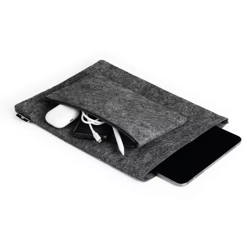 Etui rękawowe Durable Effect 33 cm 13 cali antracytowe 1 przednia kieszeń monochromatyczne