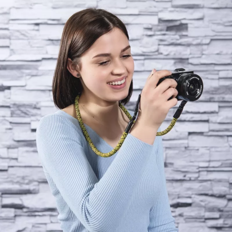 Hama Braid 120 pasek do aparatu cyfrowego Nylon Czarny, Żółty
