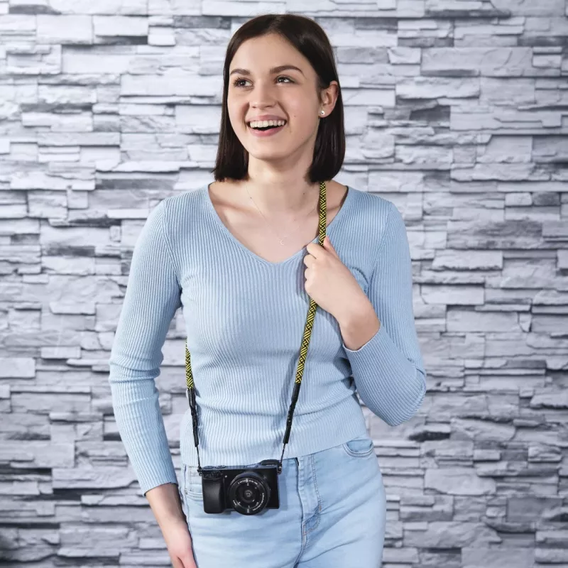 Hama Braid 120 pasek do aparatu cyfrowego Nylon Czarny, Żółty