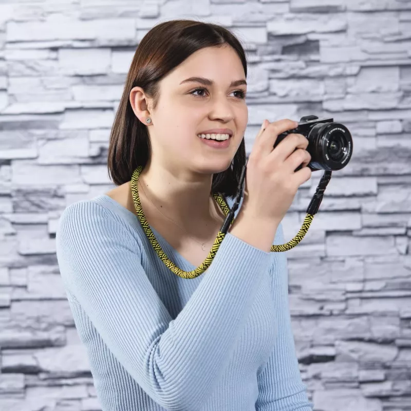 Hama Braid 120 pasek do aparatu cyfrowego Nylon Czarny, Żółty
