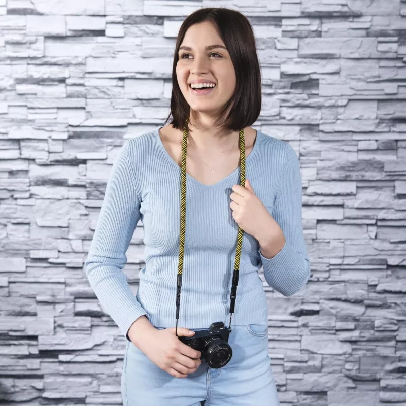 Hama Braid 120 pasek do aparatu cyfrowego Nylon Czarny, Żółty