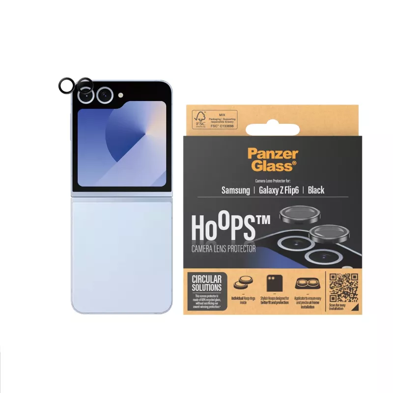 PanzerGlass ® Hoops® Osłona obiektywu aparatu Czarny Samsung Galaxy Z Flip6