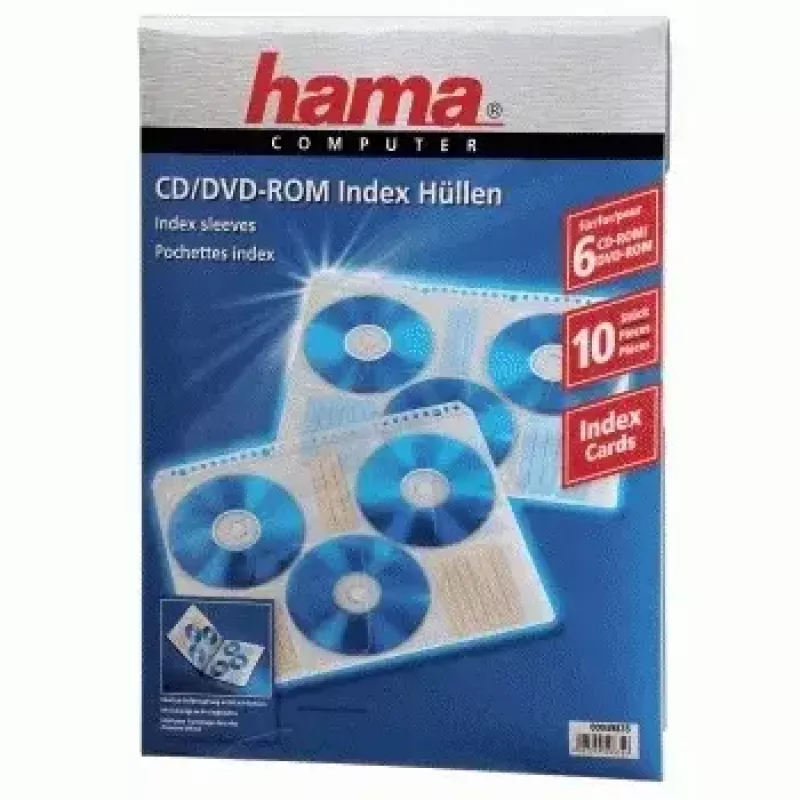Hama CD-ROM Index Sleeves 60 dysków Transparent