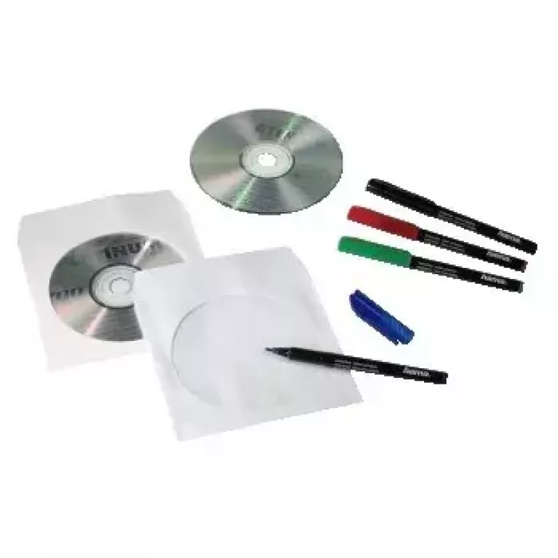 Hama Papierowe Koperty na CD-ROM 50, Białe 50 płyt