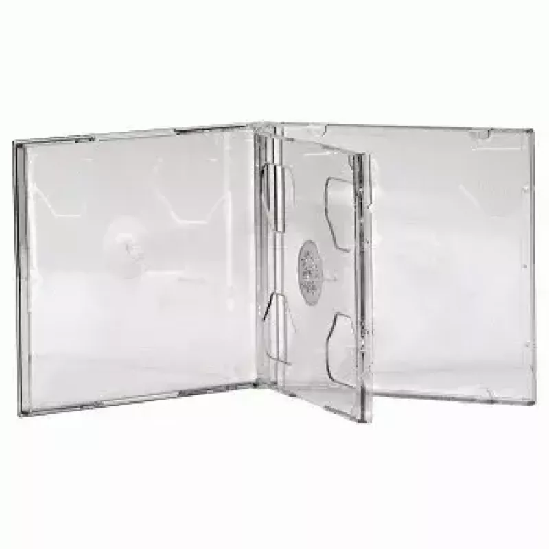 Podwójne pudełko na CD Hama 44752, zestaw 5 szt., na 2 płyty, przezroczyste