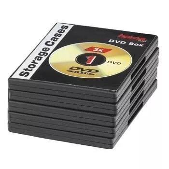 Pudełka na płyty DVD Hama 51297 opakowanie 5 sztuk czarny 1 płyta