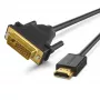 Ugreen 30116 adapter kabla wideo 1 m DVI HDMI Czarny