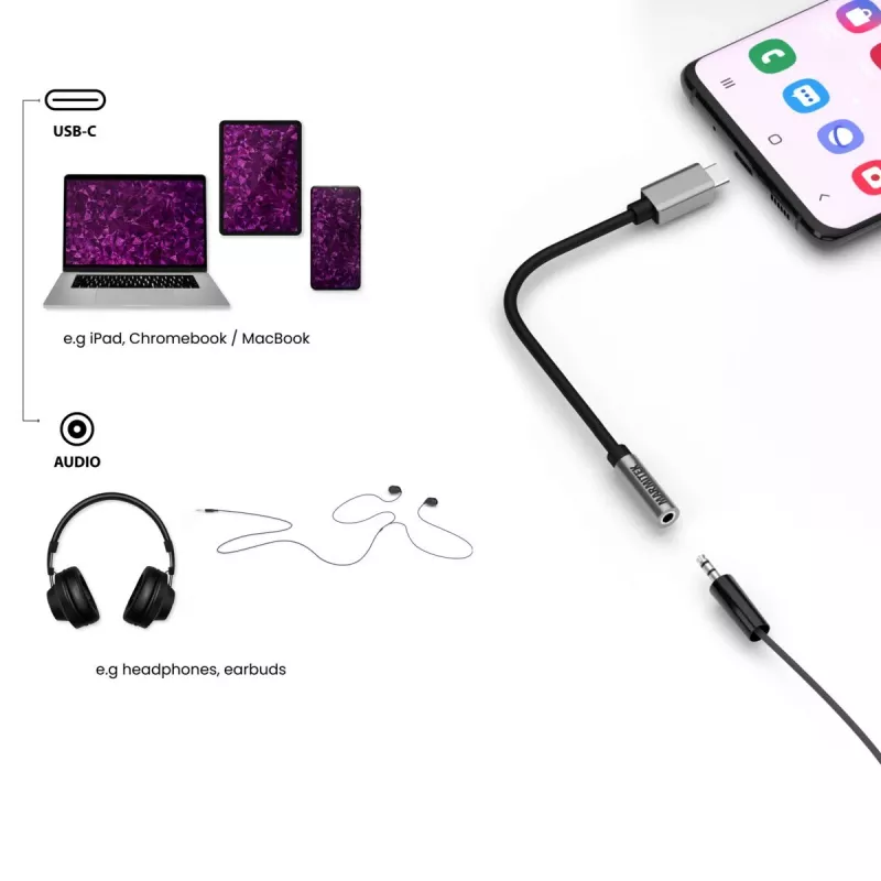 Marmitek Connect USB-C > Audio 8374 Adapter do urządzeń audio