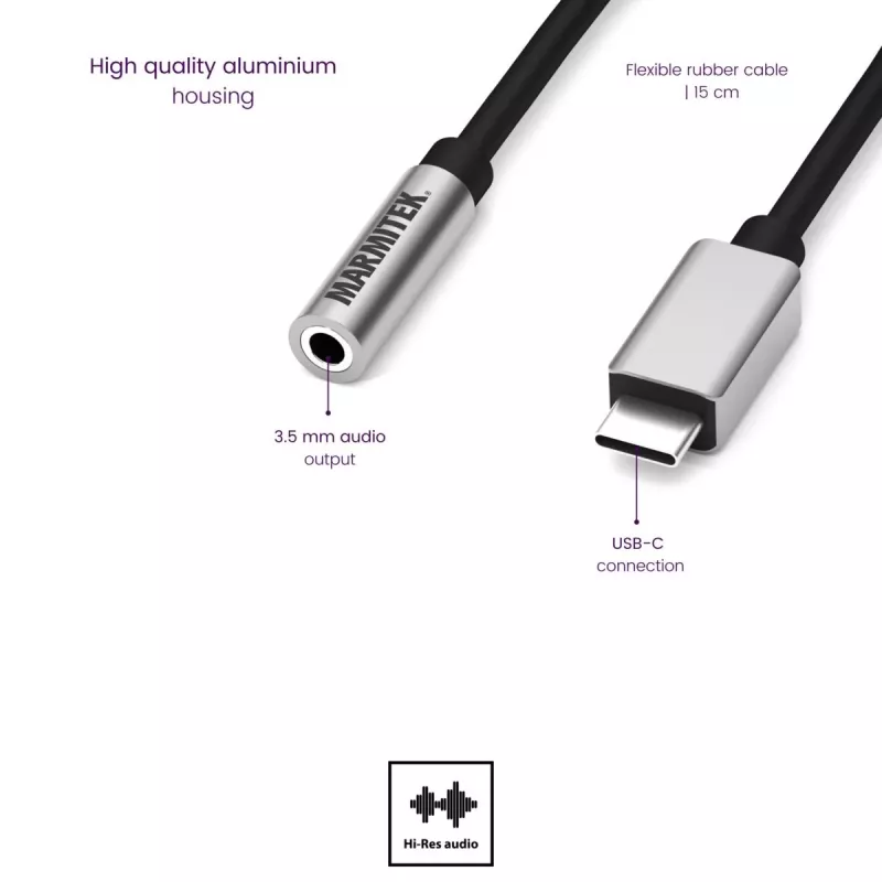 Marmitek Connect USB-C > Audio 8374 Adapter do urządzeń audio