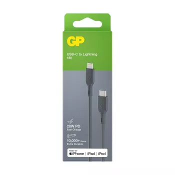 Kabel GP baterie CL1P 1m Szary Lightning USB C