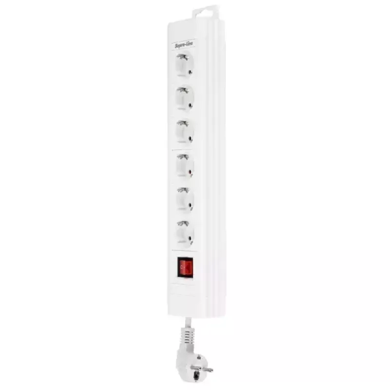 Przedłużacz REV 14612113 2,4 m 6 gniazd AC do użytku wewnętrznego biały