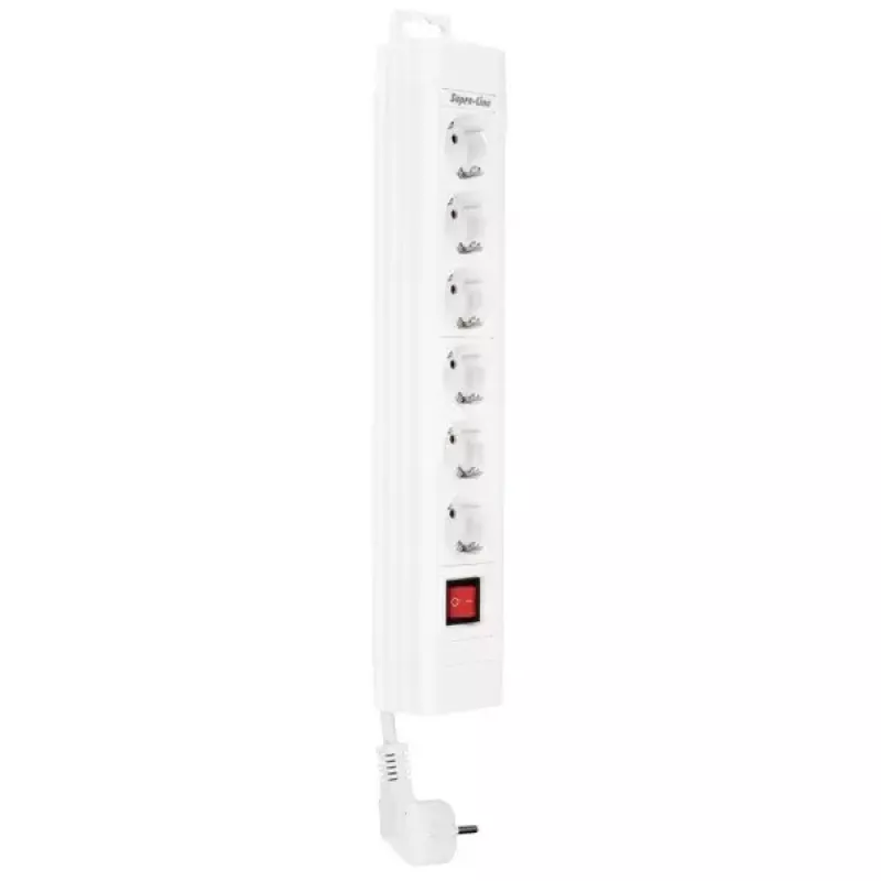 Przedłużacz REV 14612113 2,4 m 6 gniazd AC do użytku wewnętrznego biały