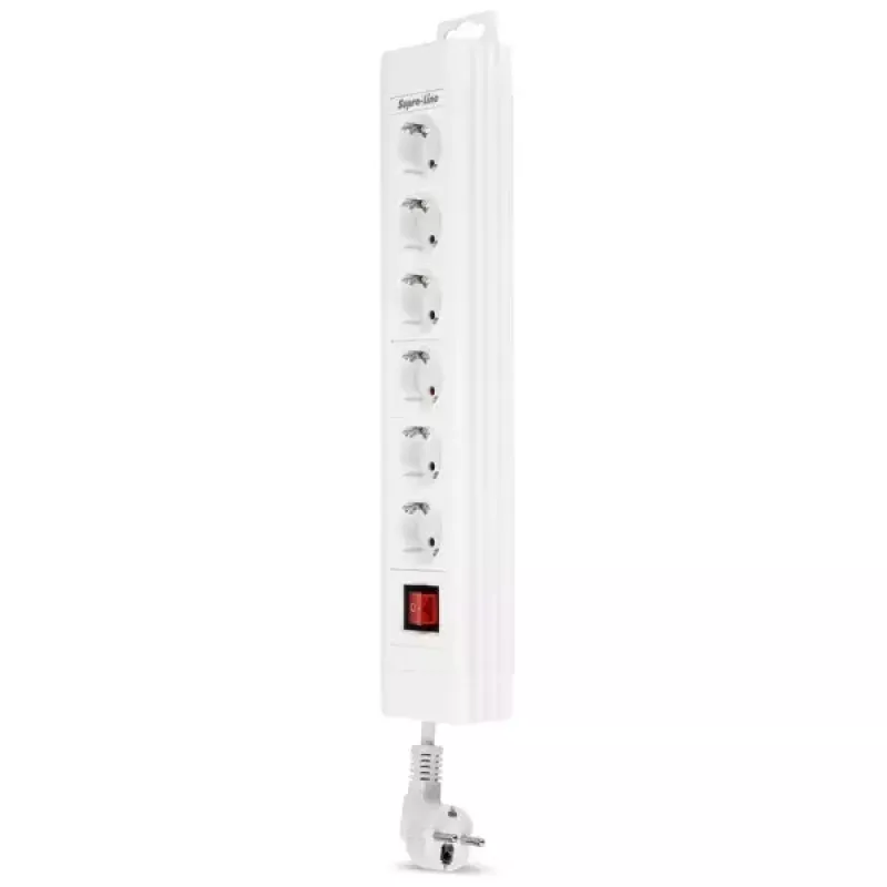 Przedłużacz REV 14612113 2,4 m 6 gniazd AC do użytku wewnętrznego biały