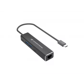 Conceptronic ABBY13B Adapter Gigabit Ethernet USB 3.2 Gen 1 z hubem USB, GbE, USB-A x 2, USB-C x 2