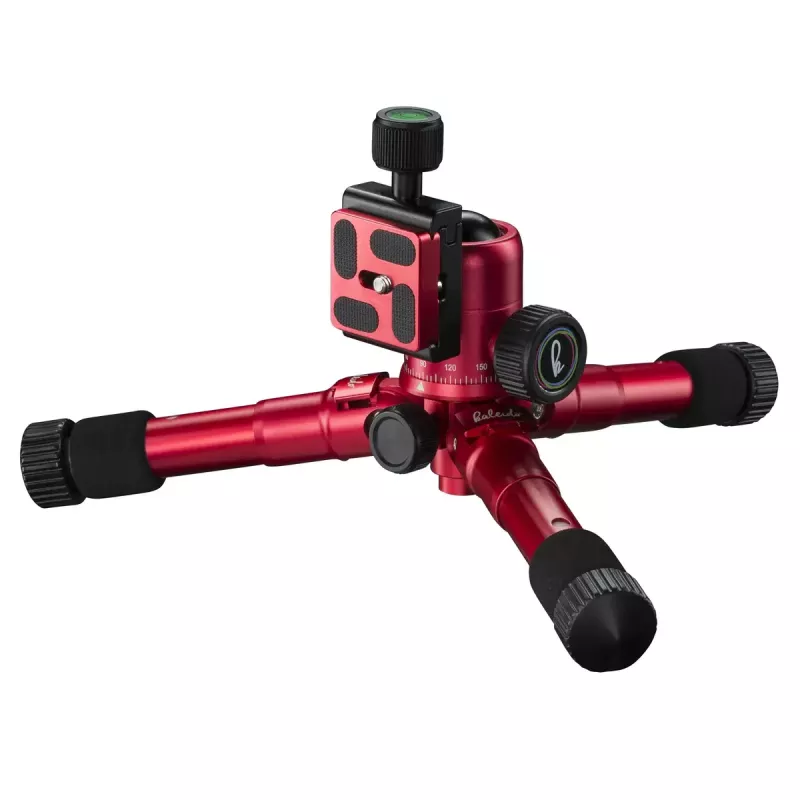 Tripod Mantona 21183 dla aparatów cyfrowych i analogowych, czerwony