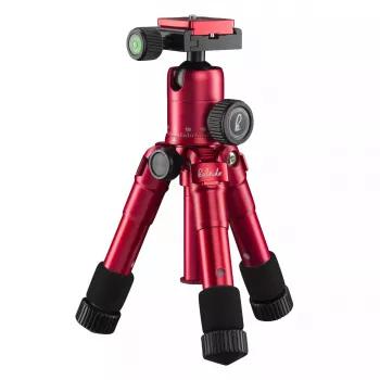 Tripod Mantona 21183 dla aparatów cyfrowych i analogowych, czerwony