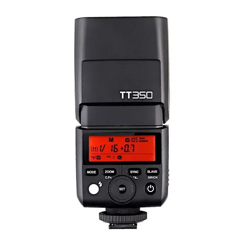 Lampa błyskowa slave Godox TT350 czarna, czas ładowania 2,2 s, baterie AA