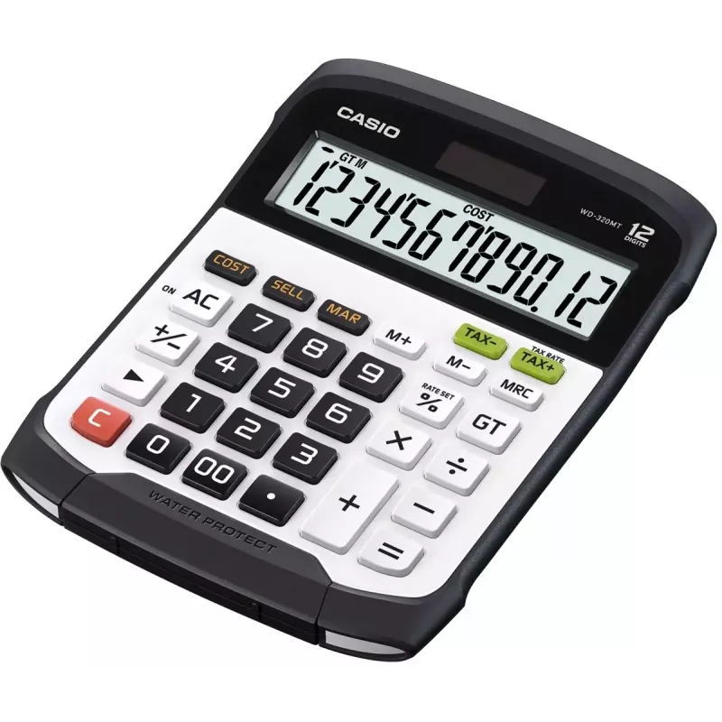Kalkulator finansowy Casio WD-320MT biurkowy 12 cyfr czarno-biały