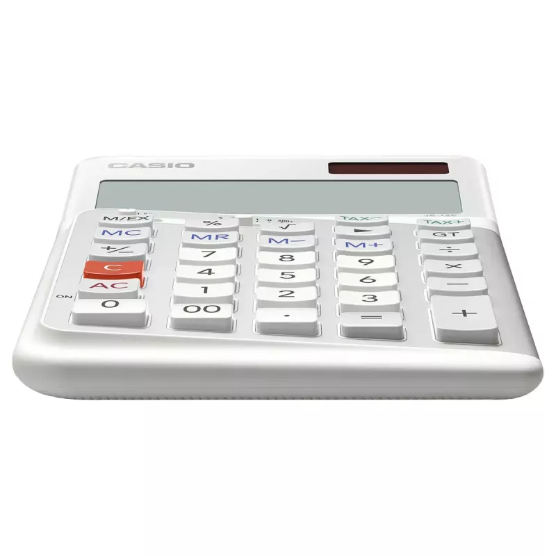 Kalkulator podstawowy Casio JE-12E-WE biurkowy 12 cyfr biały