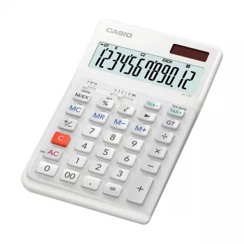 Kalkulator podstawowy Casio JE-12E-WE biurkowy 12 cyfr biały