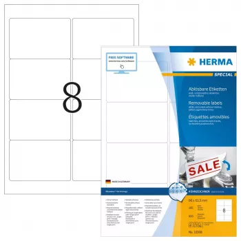 Etykiety usuwalne HERMA 10308 A4 96x63.5 mm białe