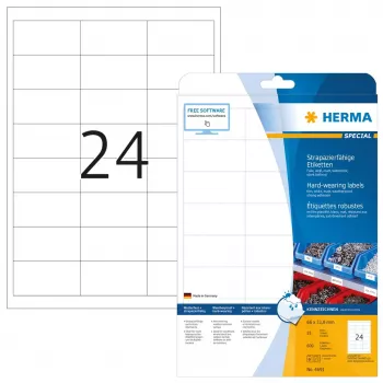 Samoprzylepna etykieta do drukarek HERMA Labels wytrzymała A4 66x33,8 mm