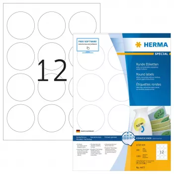 Samoprzylepne etykiety do drukarki HERMA Movables A4 Ø 60 mm