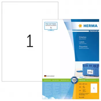 Samoprzylepna etykieta do drukarki HERMA Labels Premium A4 210x297 mm