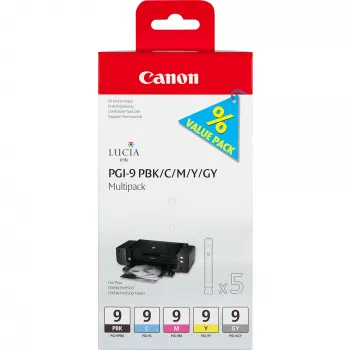 Canon PGI-9 PBK/C/M/Y/GY 5-kasetowy zestaw tuszów