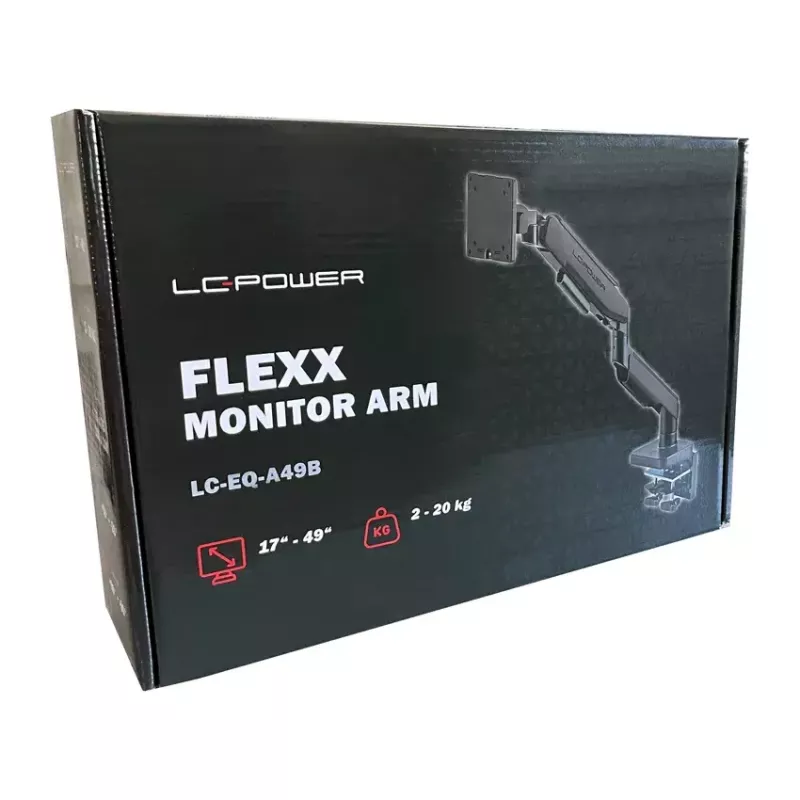 Uchwyt do monitora LC-Power LC-EQ-A49B 124.5 cm Czarny Zacisk 20 kg