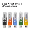 INTENSO Office Line USB flash drive multipack 5×64 GB, USB-A, USB 3.2 Gen 1, obrotowy, wielokolorowy