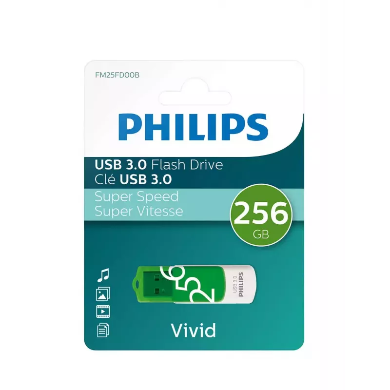 Philips FM25FD00B/00 pamięć USB 256 GB USB typu A 3.2 Gen 1 (3.1 Gen 1) zielony, biały