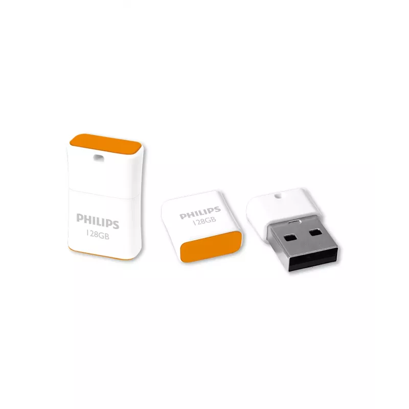 Philips Pico pamięć USB 128 GB USB Type-A 2.0 pomarańczowy, biały